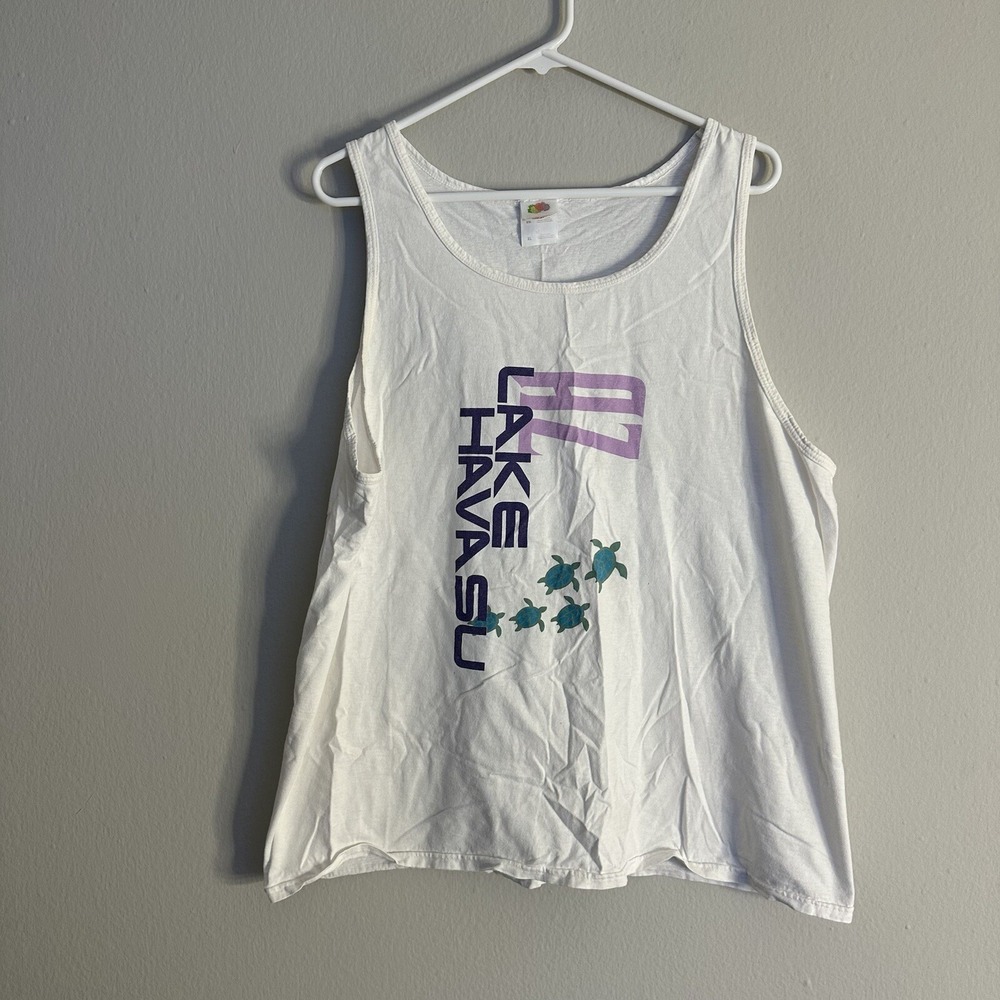 Vintage Lake‎ Havasu Tank Top Men's XL see Pics 4 Sz Turtles Graphic Water Works